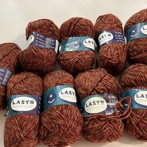 Tweed-Optik Yarn - Red and Brown